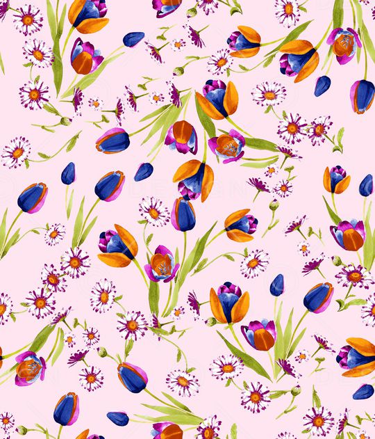 郁金香印花华亿平台图片