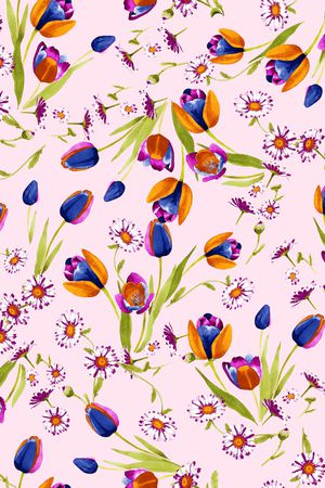 郁金香印花华亿平台图片