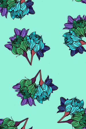 抽象花卉印花华亿平台图片