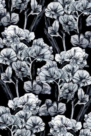 手绘花卉印花华亿平台图片