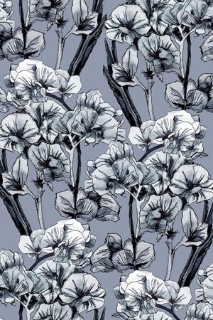 手绘花卉印花华亿平台图片