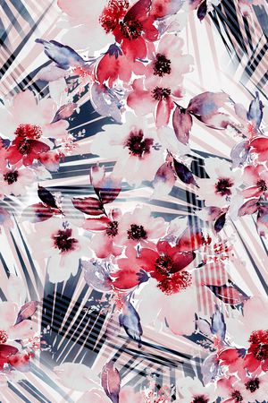 花卉印花华亿平台图片