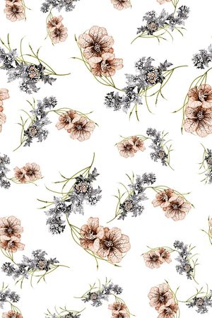 花卉印花华亿平台图片