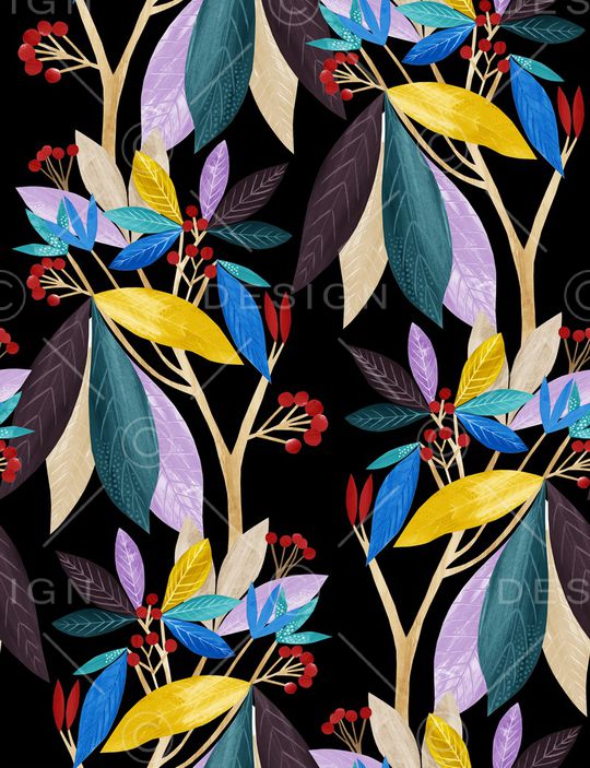 手绘花卉印花华亿平台图片