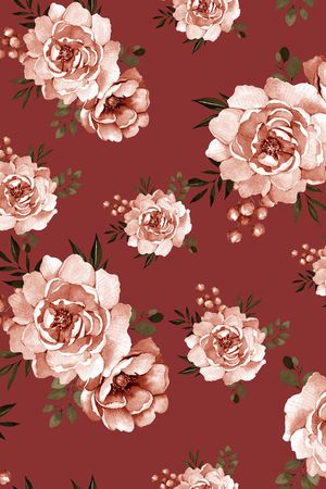 牡丹印花华亿平台图片