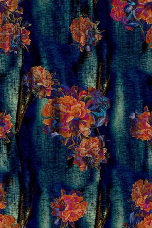 抽象花卉印花华亿平台图片