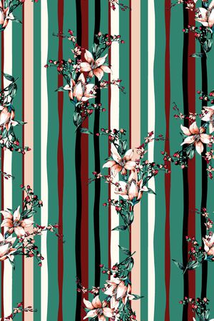 抽象花卉印花华亿平台图片