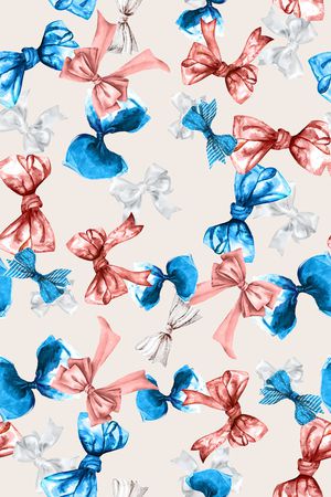 蝴蝶结印花华亿平台图片