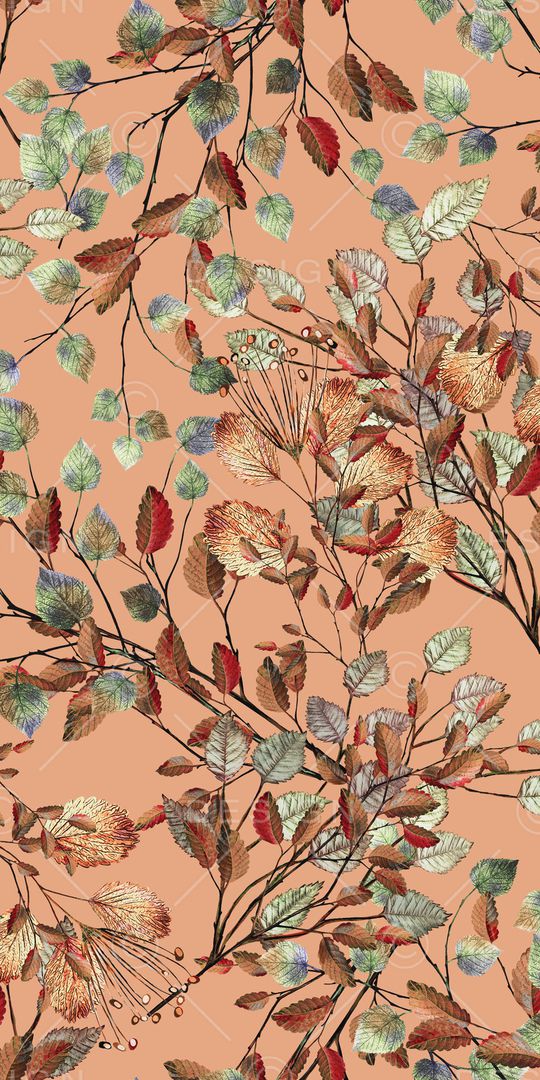 树枝印花华亿平台图片