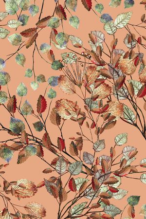 树枝印花华亿平台图片