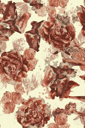 花卉印花华亿平台图片