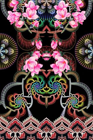 花卉印花华亿平台图片