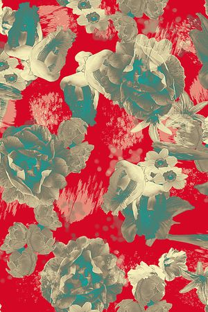 花卉印花华亿平台图片