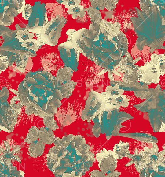 花卉印花华亿平台图片