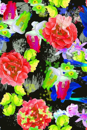 花卉印花华亿平台图片