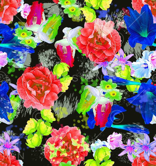 花卉印花华亿平台图片