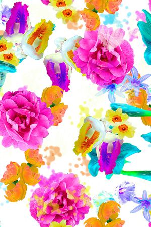 花卉印花华亿平台图片