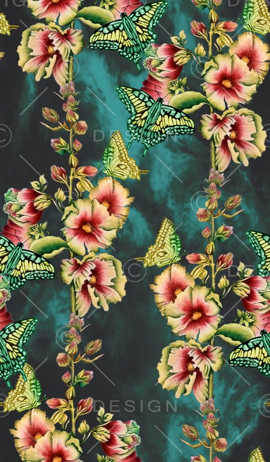 绣球花印花华亿平台图片