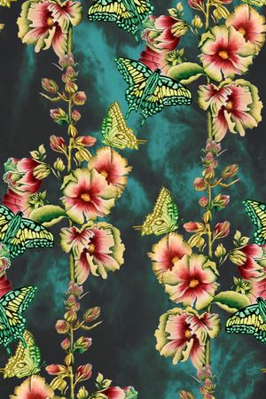 绣球花印花华亿平台图片