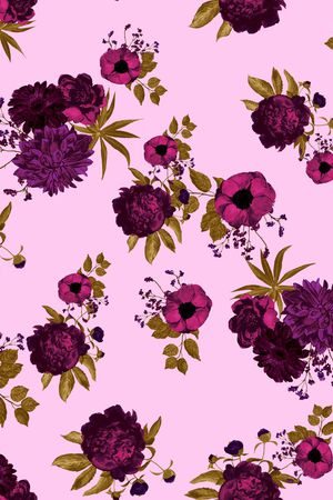 绣球花印花华亿平台图片