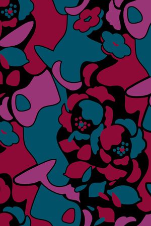 几何花卉印花华亿平台图片