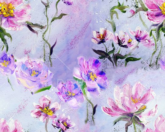 花卉印花华亿平台图片