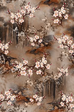 梅花印花华亿平台图片