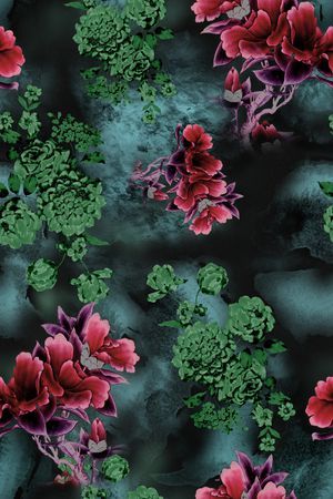 花卉印花华亿平台图片