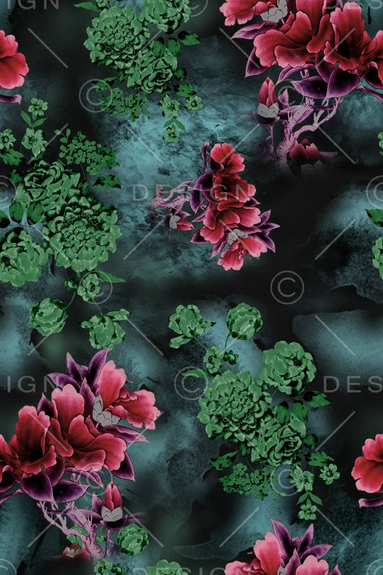 花卉印花华亿平台图片