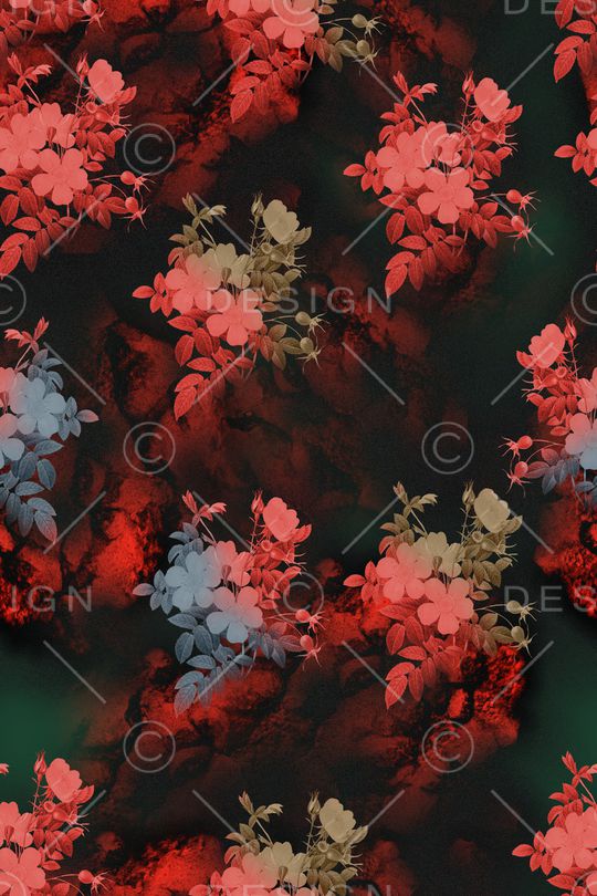 花卉印花华亿平台图片