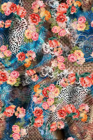 动物纹印花华亿平台图片