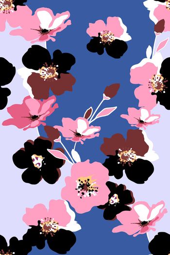 花卉印花华亿平台图片