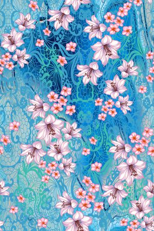 花卉印花华亿平台图片