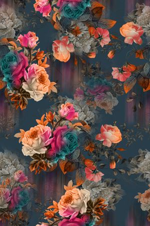 花卉印花华亿平台图片