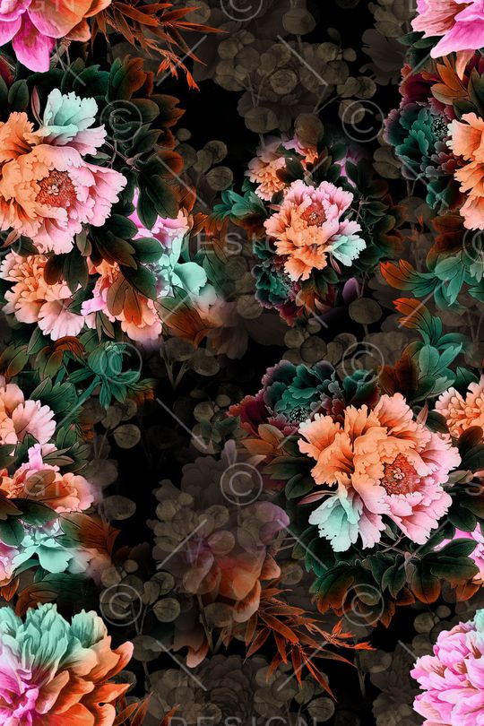 花卉印花华亿平台图片