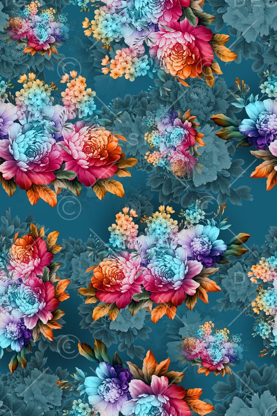 花卉印花华亿平台图片