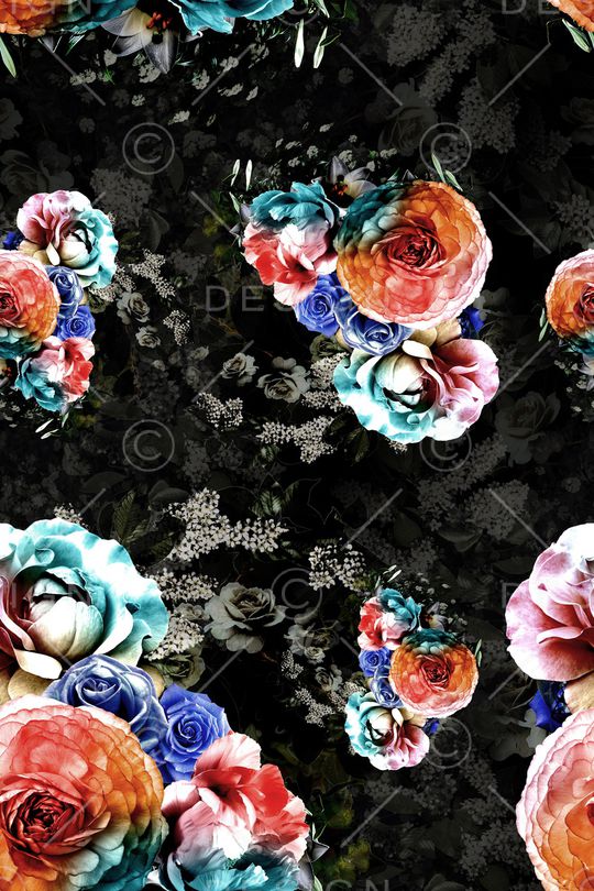 花卉印花华亿平台图片