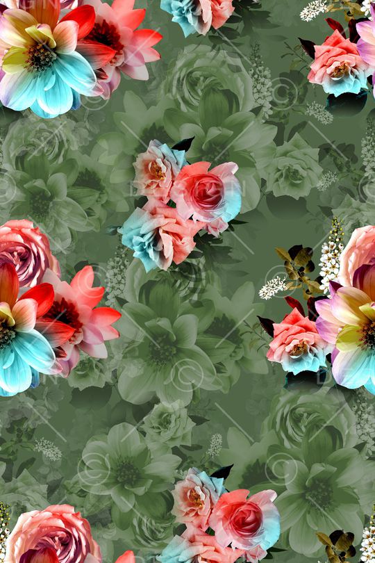 花卉印花华亿平台图片