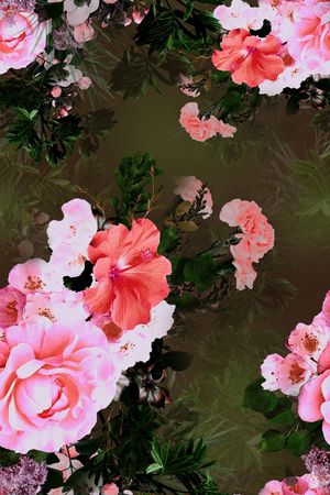 花卉印花华亿平台图片