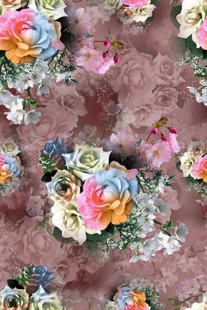 花卉印花华亿平台图片