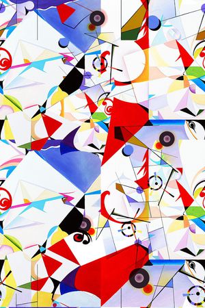 几何印花华亿平台图片