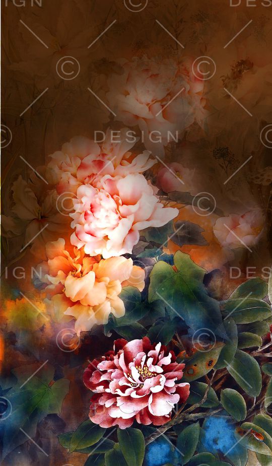 花卉印花华亿平台图片