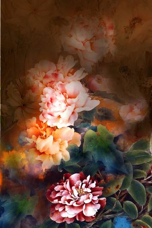 花卉印花华亿平台图片