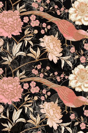 水墨风印花华亿平台图片