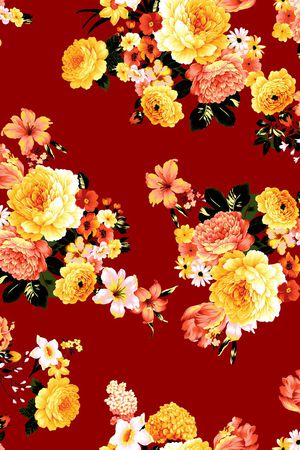 花卉印花华亿平台图片