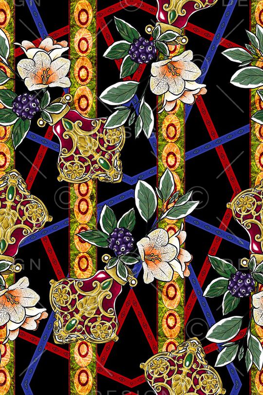 花卉印花华亿平台图片