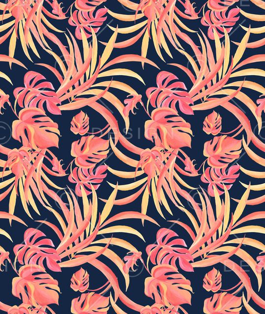 棕榈树印花华亿平台图片