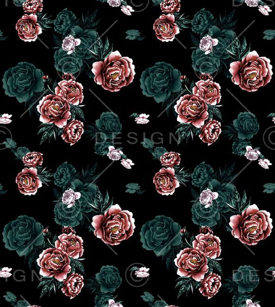 玫瑰花印花华亿平台图片