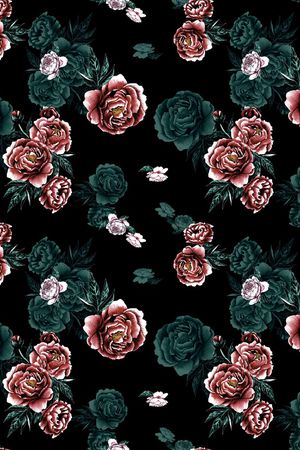 玫瑰花印花华亿平台图片