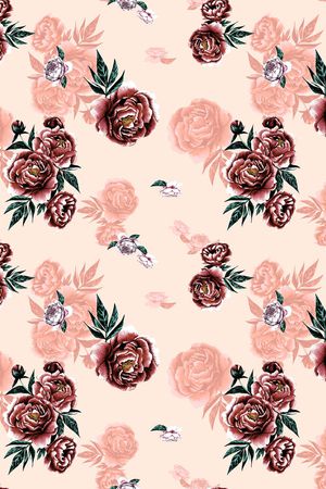 玫瑰花印花华亿平台图片